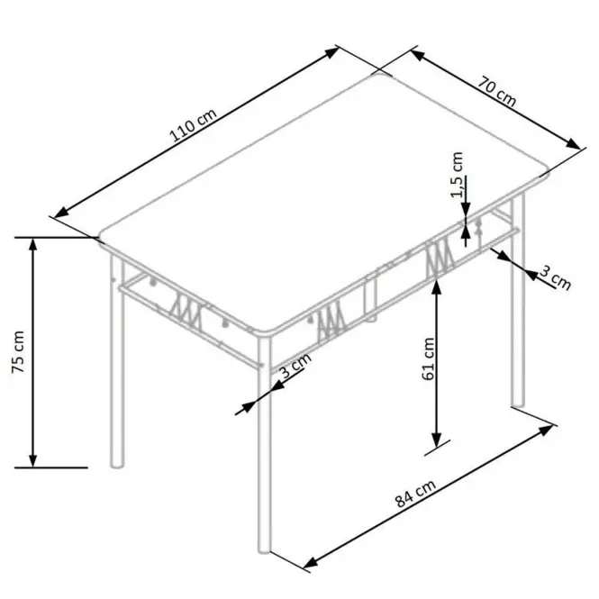 Sada stôl Faust + 4 stoličky mdf/oceľ – sonoma,3