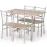 Sada stôl Faust + 4 stoličky mdf/oceľ – sonoma