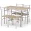 Sada stôl Faust + 4 stoličky mdf/oceľ – sonoma