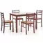Sada stôl New Starter 2 + 4 stoličky mdf/drevo – espresso