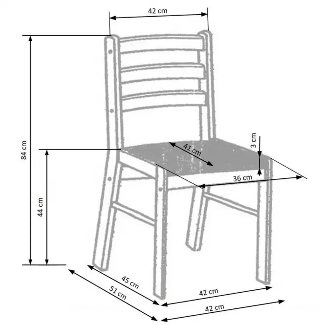 Sada stôl New Starter 2 + 4 stoličky mdf/drevo – espresso