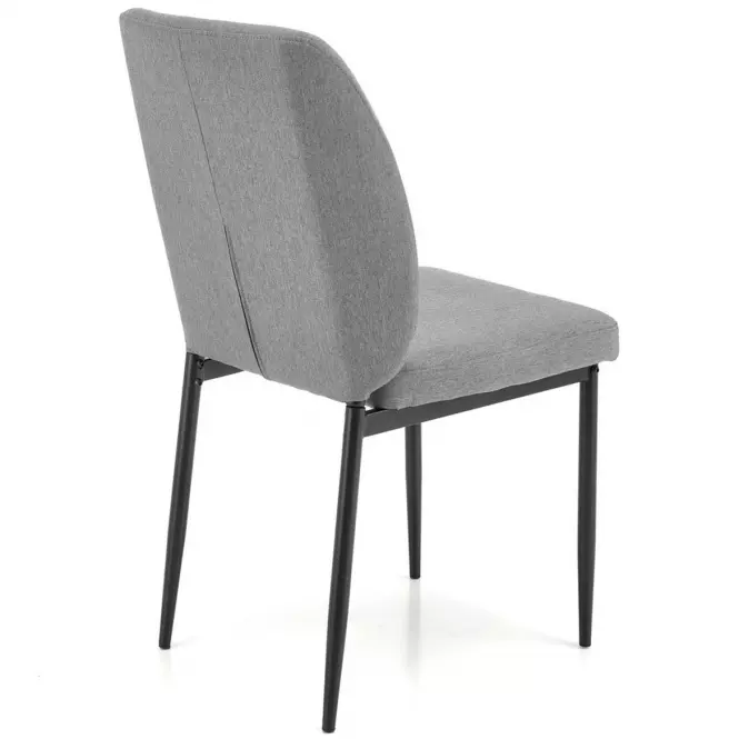 Sada stôl Jasper + 4 stoličky sklo/kov – čierna/sivá