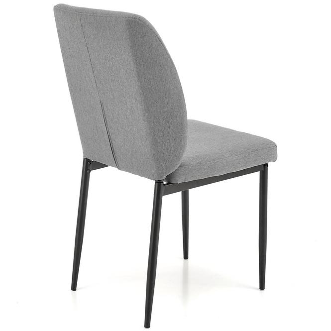 Sada stôl Jasper + 4 stoličky sklo/kov – čierna/sivá