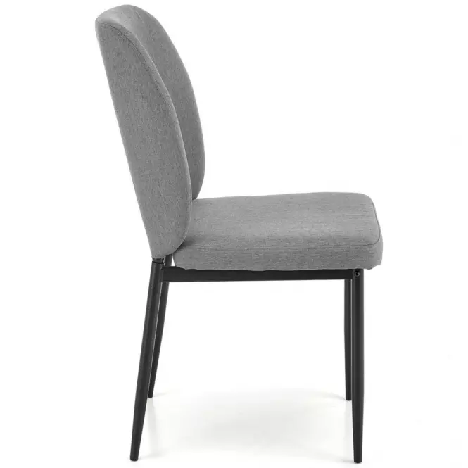 Sada stôl Jasper + 4 stoličky sklo/kov – čierna/sivá