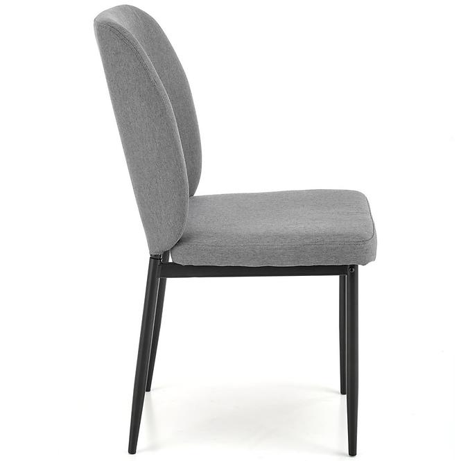 Sada stôl Jasper + 4 stoličky sklo/kov – čierna/sivá