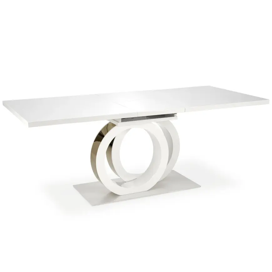 Stôl Galardo 90x160 mdf - biela/zlatá