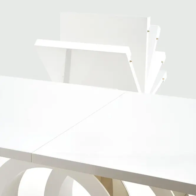 Stôl Galardo 90x160 mdf - biela/zlatá