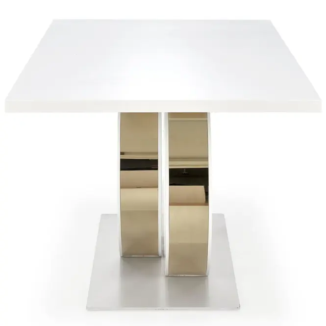 Stôl Galardo 90x160 mdf - biela/zlatá,9