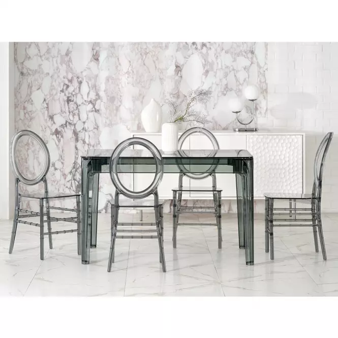 Stôl Gomez 80x120 polipropylen – zadymený,10