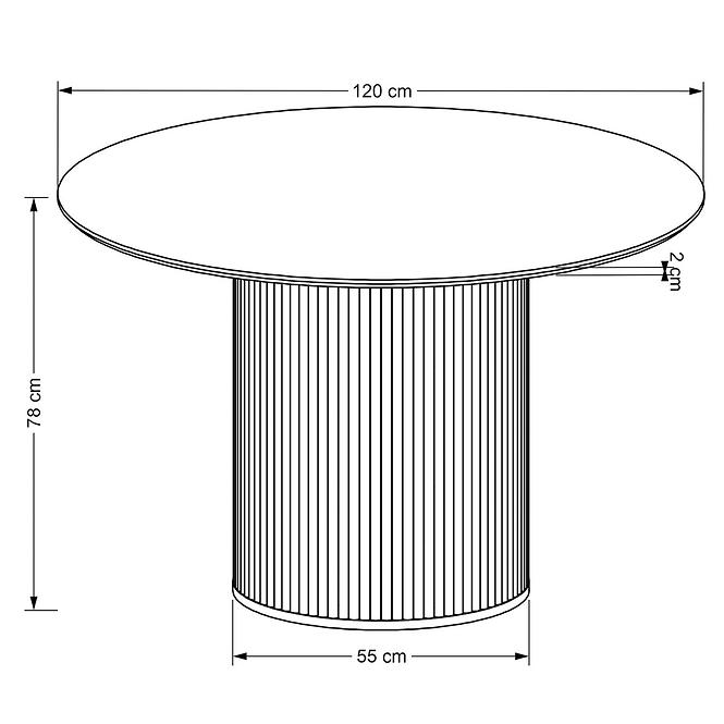 Stôl Lopez 120 mdf/drevo – prirodzené