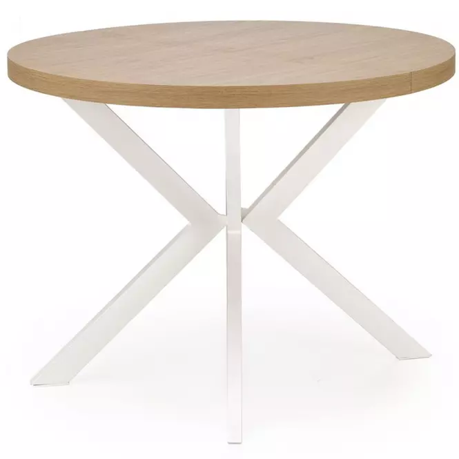 Stôl Peroni 100x250 doska/oceľ – dub zlatá/biela
