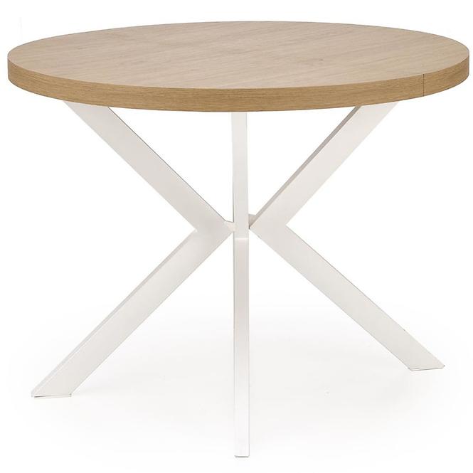 Stôl Peroni 100x250 doska/oceľ – dub zlatá/biela
