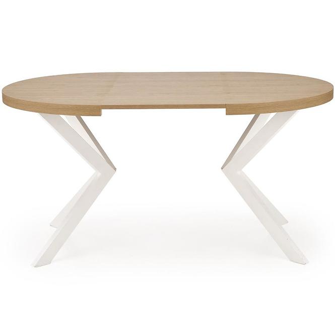 Stôl Peroni 100x250 doska/oceľ – dub zlatá/biela,3
