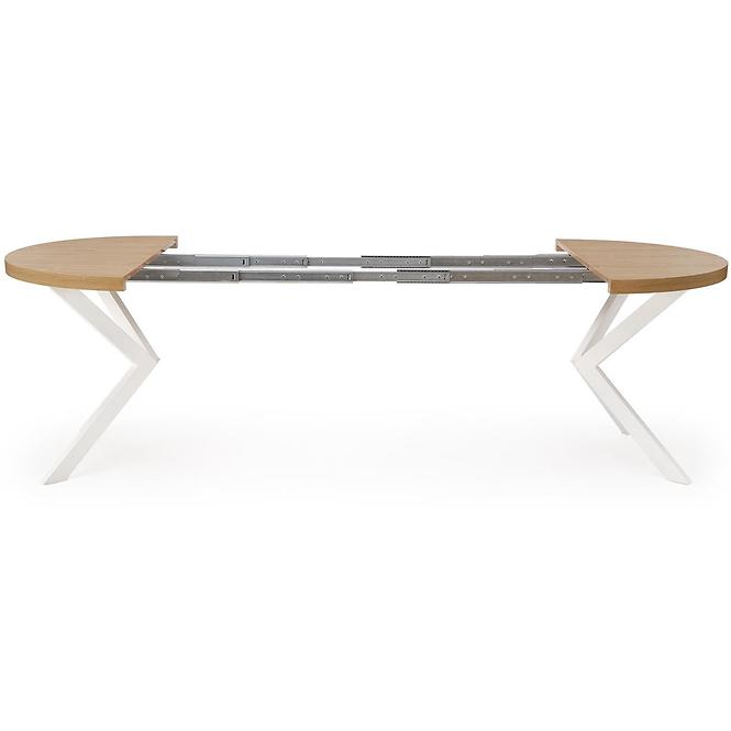Stôl Peroni 100x250 doska/oceľ – dub zlatá/biela,4