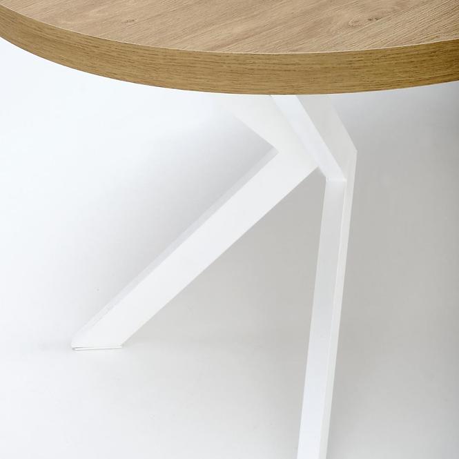 Stôl Peroni 100x250 doska/oceľ – dub zlatá/biela,6