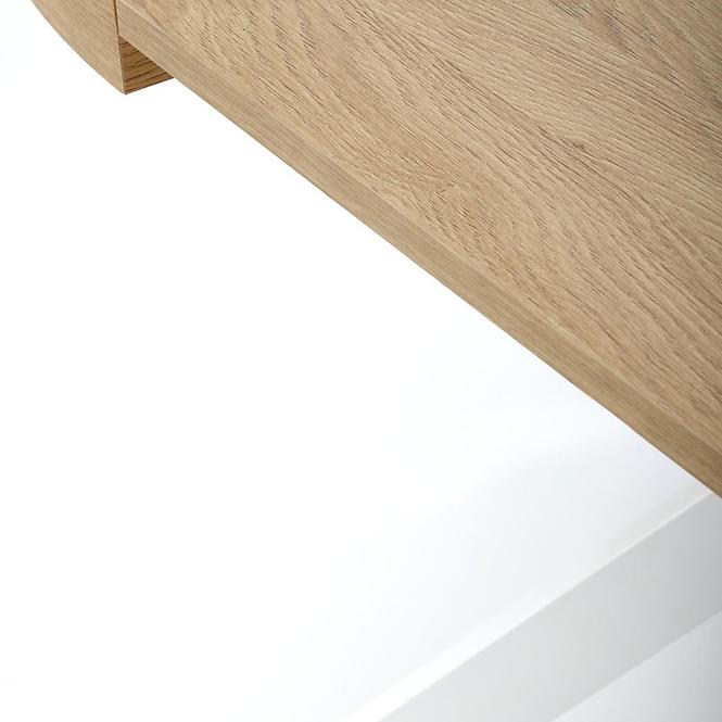 Stôl Peroni 100x250 doska/oceľ – dub zlatá/biela,7