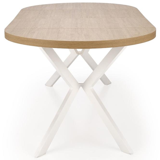 Stôl Peroni 100x250 doska/oceľ – dub zlatá/biela,8