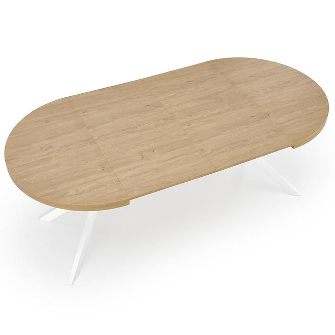 Stôl Peroni 100x250 doska/oceľ – dub zlatá/biela,9