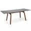 Stôl Lozano 82x140 spiek/oceľ – čierna mramor/orech,3