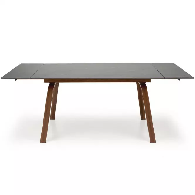 Stôl Lozano 82x140 spiek/oceľ – čierna mramor/orech