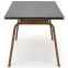 Stôl Lozano 82x140 spiek/oceľ – čierna mramor/orech,5