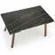 Stôl Lozano 82x140 spiek/oceľ – čierna mramor/orech,6
