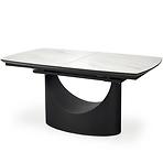 Stôl Osman 90x160 keramika/MDF - biela mramor/čierna