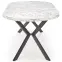 Stôl Peroni 100x250 doska/oceľ – biela mramor/čierna,9