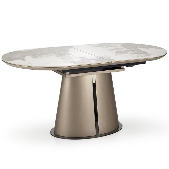 Stôl Robinson 90x160 ceramika/mdf – beżowy mramor/capuc