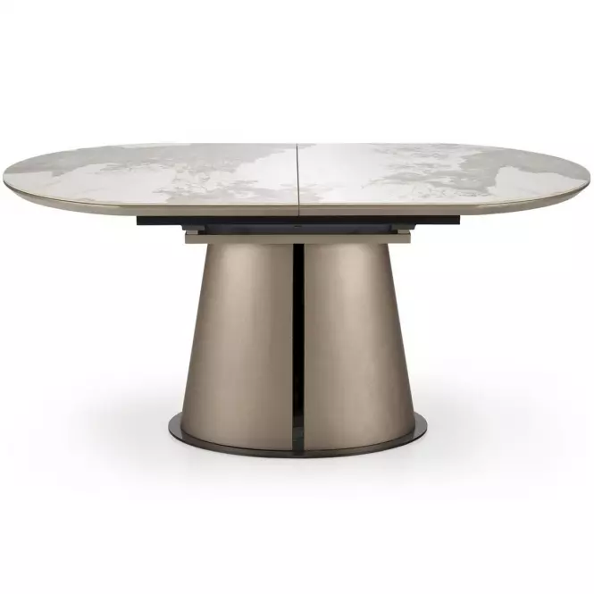 Stôl Robinson 90x160 ceramika/mdf – beżowy mramor/capuc