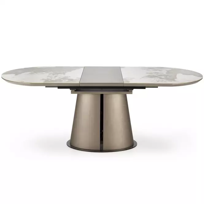 Stôl Robinson 90x160 ceramika/mdf – beżowy mramor/capuc