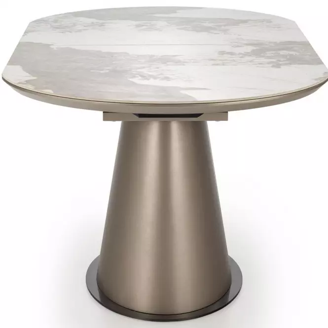 Stôl Robinson 90x160 ceramika/mdf – beżowy mramor/capuc