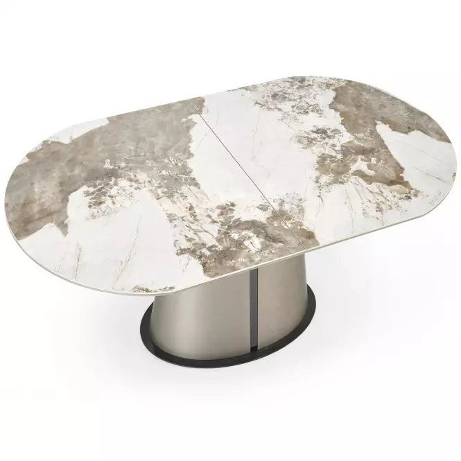 Stôl Robinson 90x160 ceramika/mdf – beżowy mramor/capuc