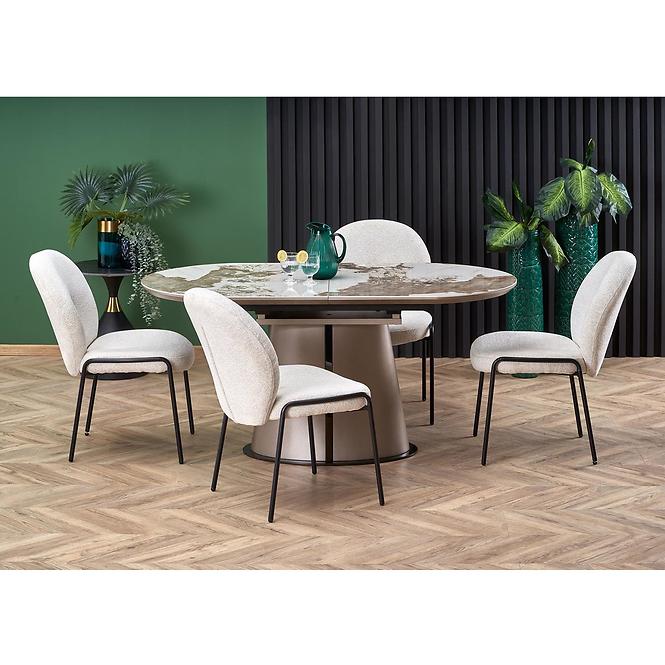 Stôl Robinson 90x160 ceramika/mdf – beżowy mramor/capuc,14