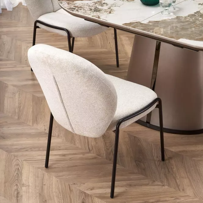 Stôl Robinson 90x160 ceramika/mdf – beżowy mramor/capuc