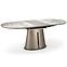 Stôl Robinson 90x160 keramika/MDF – béžový mramor/cappuccino,3
