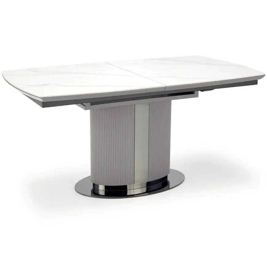 Stôl Dancan 90x160 keramika/MDF – mramor/popol