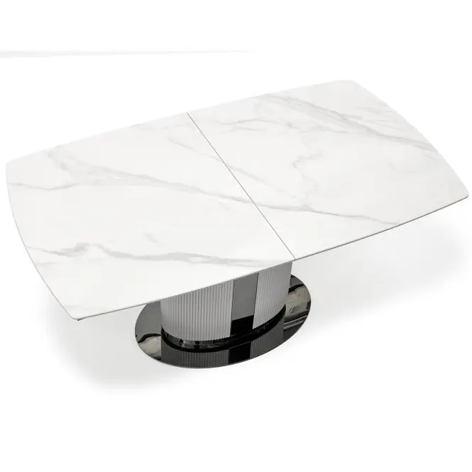 Stôl Dancan 90x160 keramika/MDF – mramor/popol,9