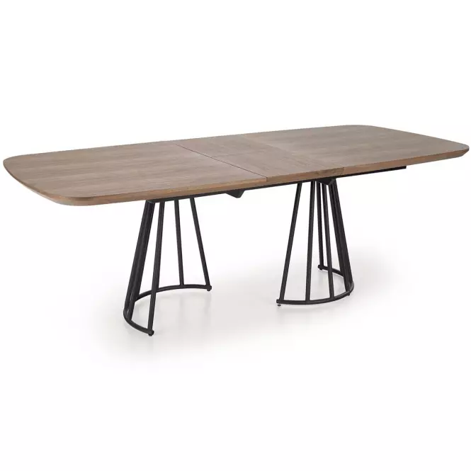 Stôl Everton mdf/oceľ – orech/čierna,3