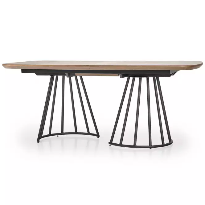 Stôl Everton mdf/oceľ – orech/čierna,5