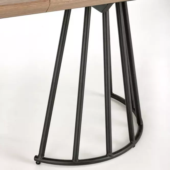 Stôl Everton mdf/oceľ – orech/čierna,8
