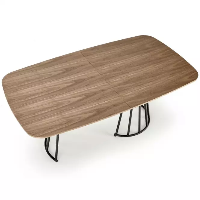 Stôl Everton mdf/oceľ – orech/čierna,9