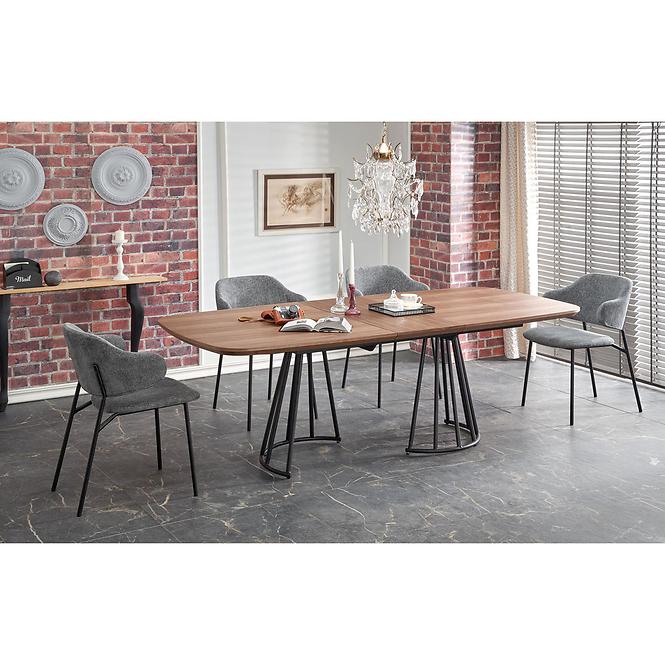 Stôl Everton mdf/oceľ – orech/čierna