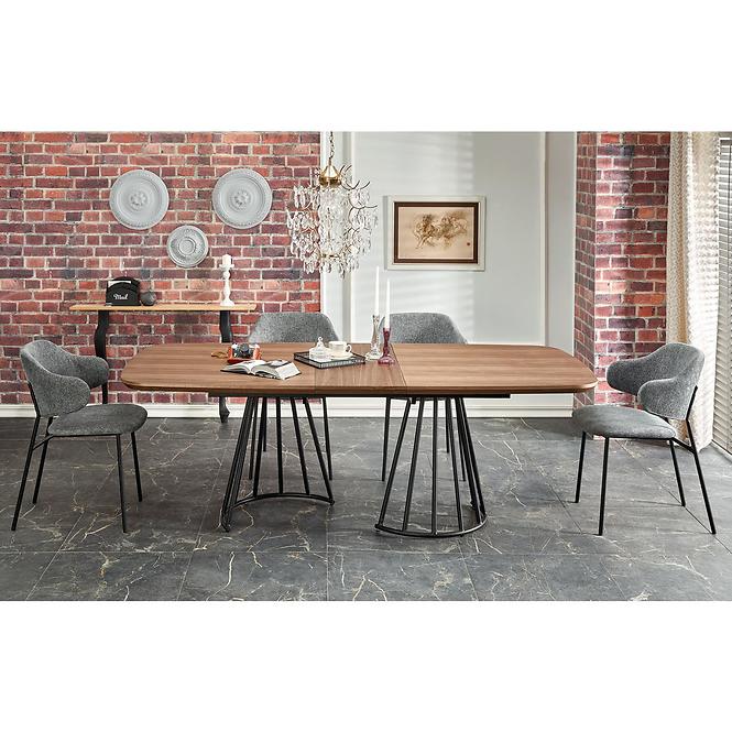 Stôl Everton mdf/oceľ – orech/čierna
