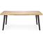 Stôl Dickson 2 88x150 mdf/oceľ – prirodzené/čierna,4