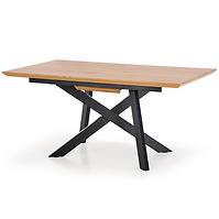 Stôl Capital 180x240 mdf/oceľ – dub zlatá/čierna