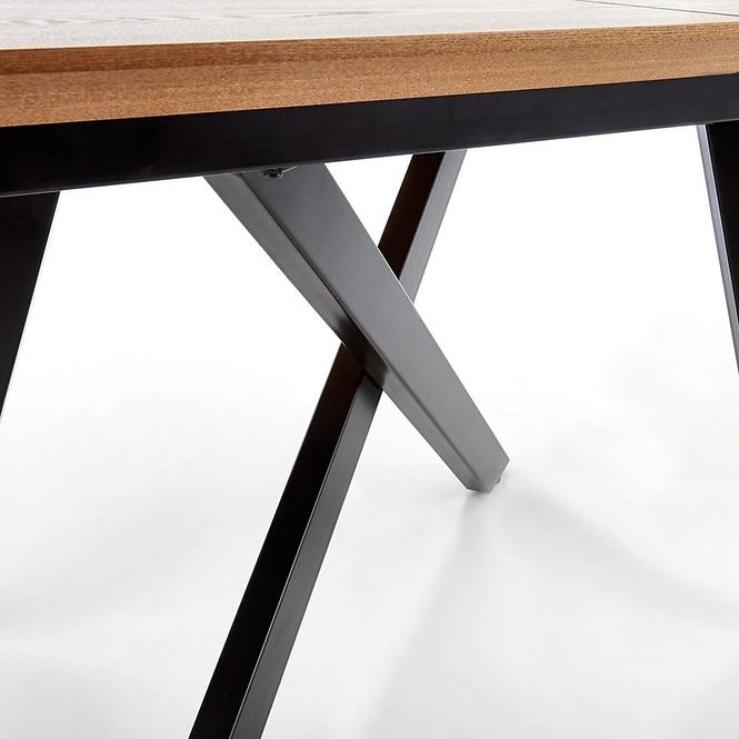 Stôl Capital 180x240 mdf/oceľ – dub zlatá/čierna