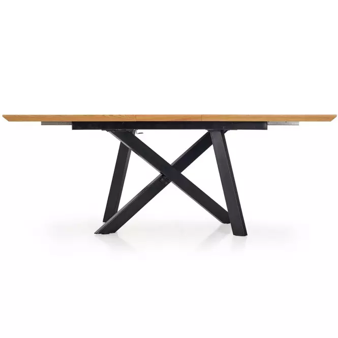 Stôl Capital 180x240 mdf/oceľ – dub zlatá/čierna