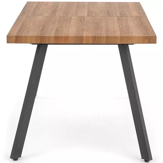 Stôl Berlin 90x160 mdf/oceľ – medový orech/čierna