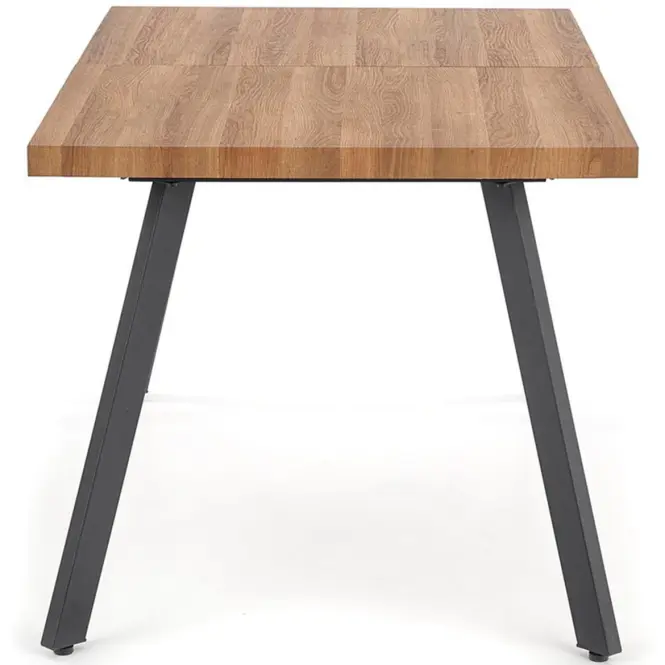Stôl Berlin 90x160 mdf/oceľ – medový orech/čierna,3